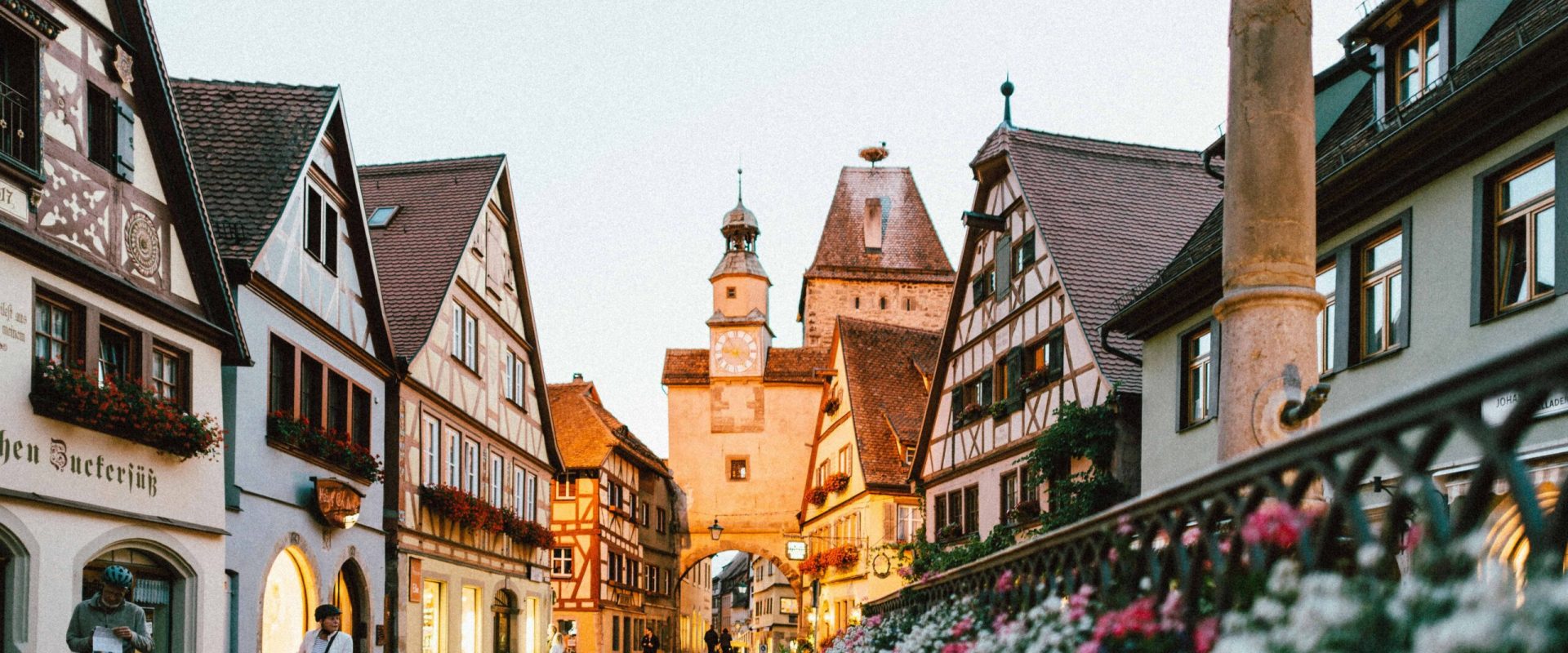 German-city Cannabis Germany, little street in a German city